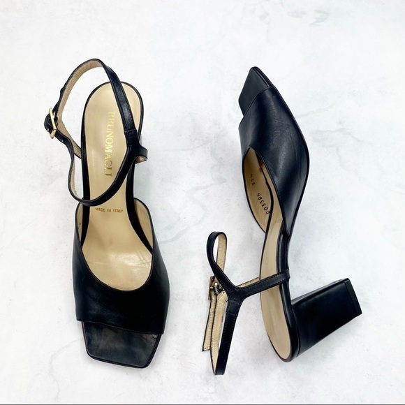 [Bruno Magli] Black Open Toe Heels